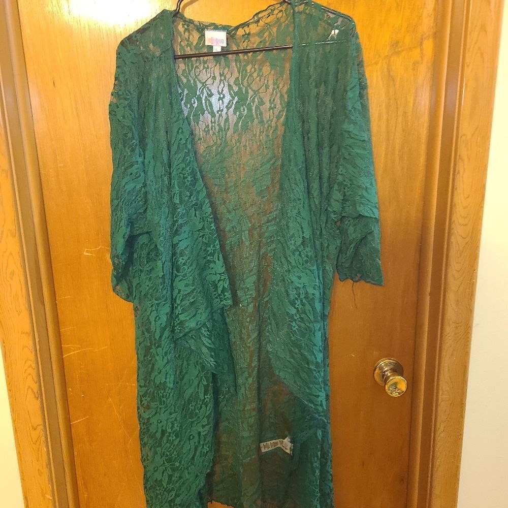 Lularoe - womens Large lace cover up - EUC